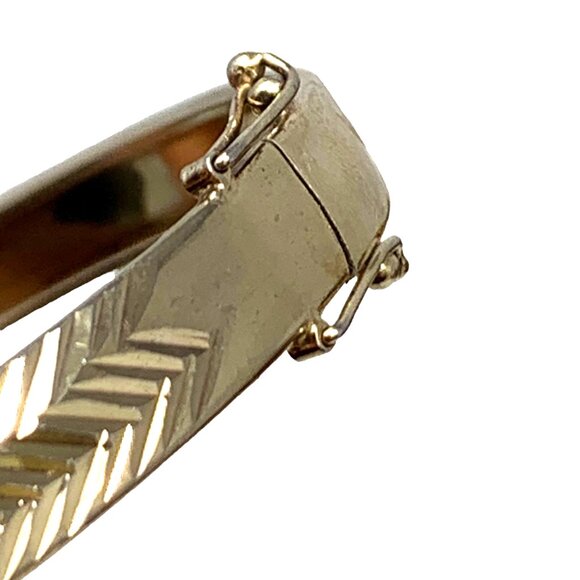Vintage Turkey Gold Vermeil Layered 925 Sterling Silver‎ Bangle Bracelet - Picture 6 of 10